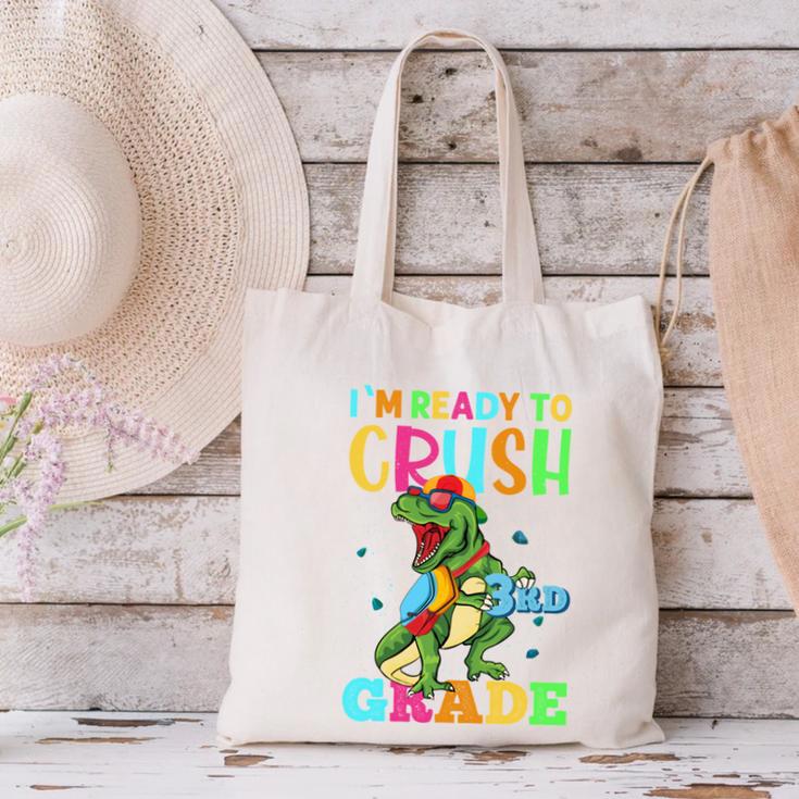 I'm Ready To Crush 3rd Grade Dinosaur Back To School Canvas Tote Bag I'm Ready To Crush 3rd Grade Dinosaur Back To School Canvas Tote Bag