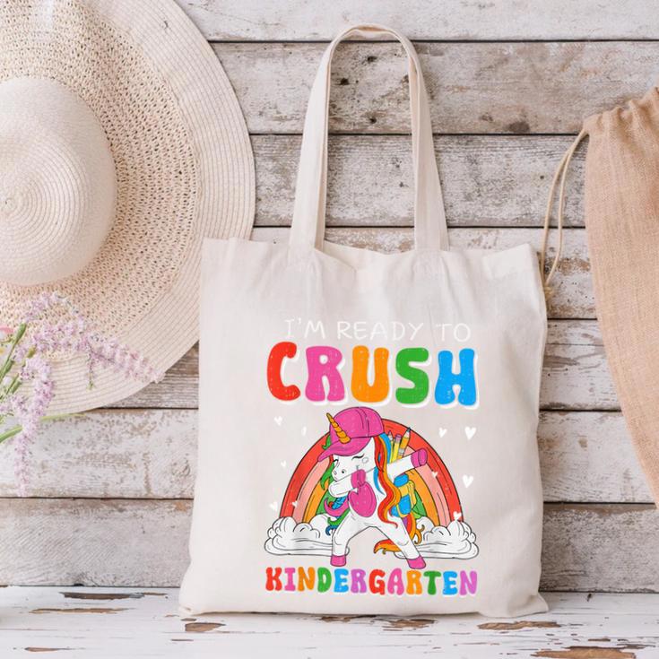 I'm Ready To Crush Kindergarten Unicorn Back To School Girls Canvas Tote Bag I'm Ready To Crush Kindergarten Unicorn Back To School Girls Canvas Tote Bag