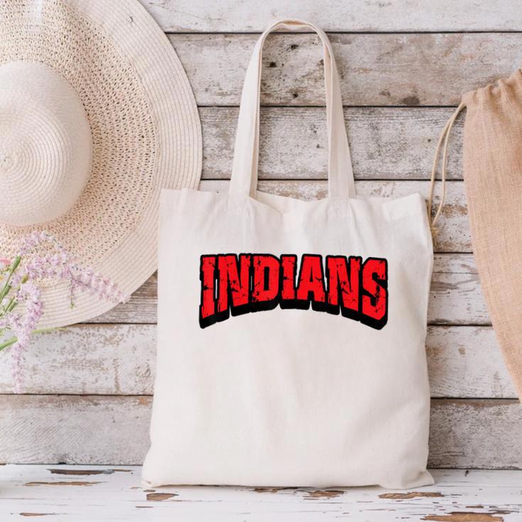 Indians Back To School Spirit R Canvas Tote Bag