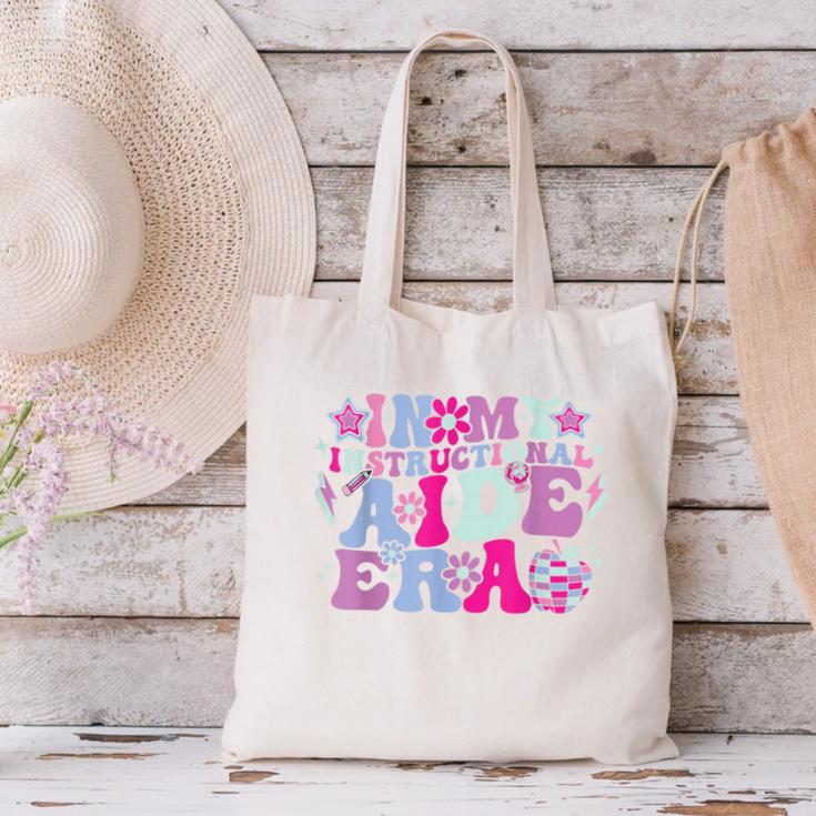 In My Instructional Aide Era Groovy Back To School Canvas Tote Bag In My Instructional Aide Era Groovy Back To School Canvas Tote Bag