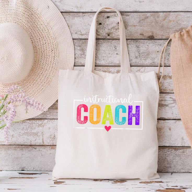 Instructional Coach Appreciation Back To School Canvas Tote Bag Instructional Coach Appreciation Back To School Canvas Tote Bag