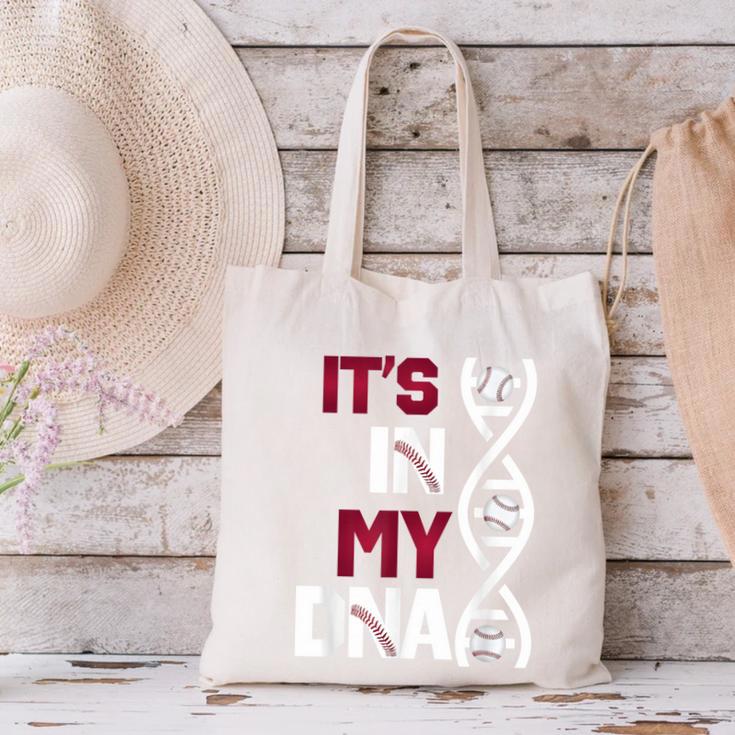 ITS In My DNA Baseball Sport Player Saying Canvas Tote Bag ITS In My DNA Baseball Sport Player Saying Canvas Tote Bag