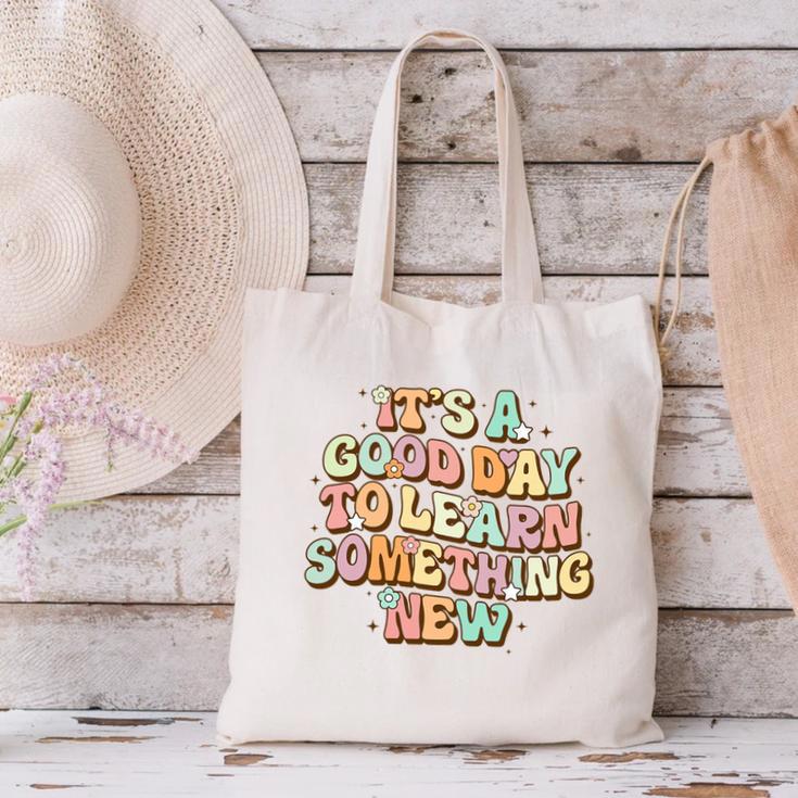 It's A Good Day To Learn Something New Retro Back To School Premium Tri-Blend Canvas Tote Bag