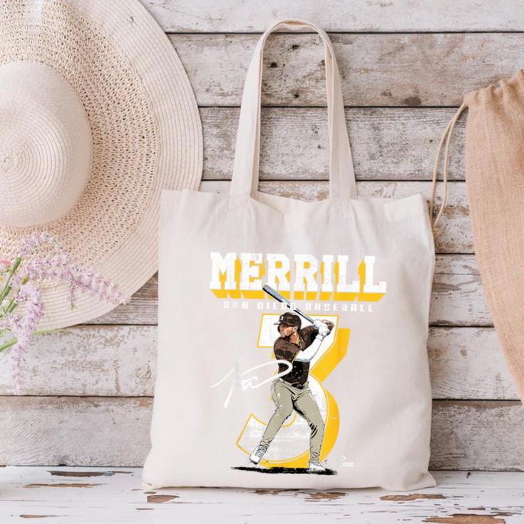Jackson Merrill San Diego MLB Baseball Player MLBJME201M Canvas Tote Bag