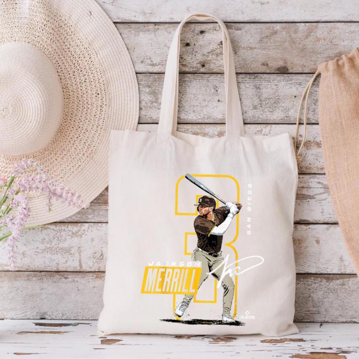 Jackson Merrill San Diego MLB Baseball Player MLBJME202M Canvas Tote Bag Jackson Merrill San Diego MLB Baseball Player MLBJME202M Canvas Tote Bag