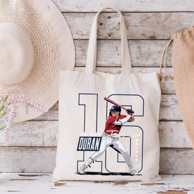 Jarren Duran Boston MLB Baseball Players MLBJDU202M Canvas Tote Bag Jarren Duran Boston MLB Baseball Players MLBJDU202M Canvas Tote Bag