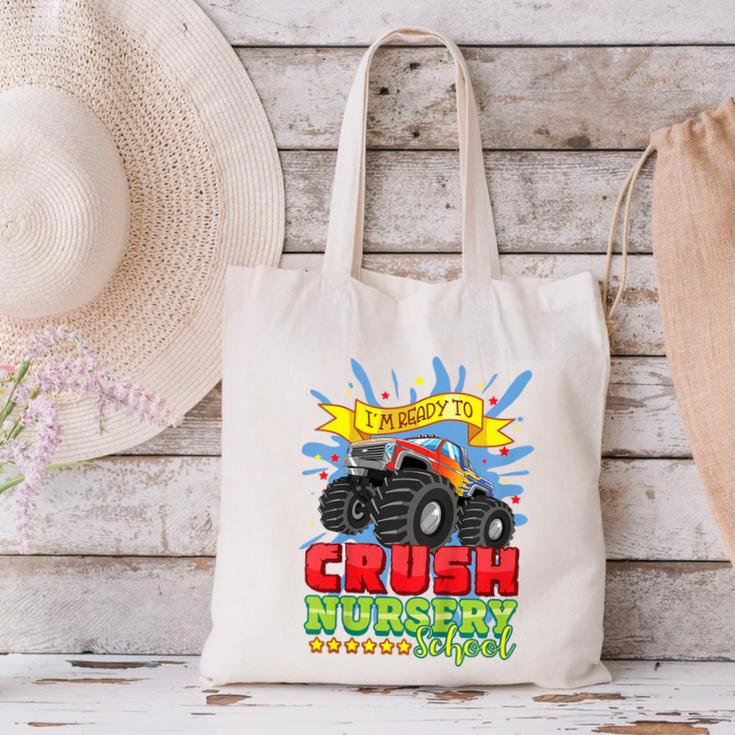 Kids Back To School Monster Truck Nursery Ready Crush First Day Canvas Tote Bag Kids Back To School Monster Truck Nursery Ready Crush First Day Canvas Tote Bag