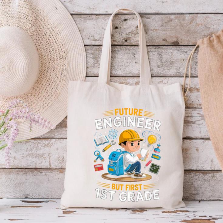 Kids Future Engineer 1st Grade Student Back To School Boys Kid Canvas Tote Bag Kids Future Engineer 1st Grade Student Back To School Boys Kid Canvas Tote Bag
