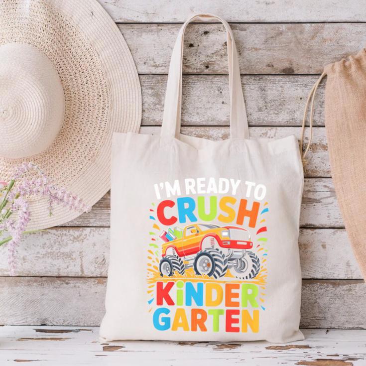 Kids I'm Ready To Crush Kindergarten Shirt Back To School Boy Canvas Tote Bag