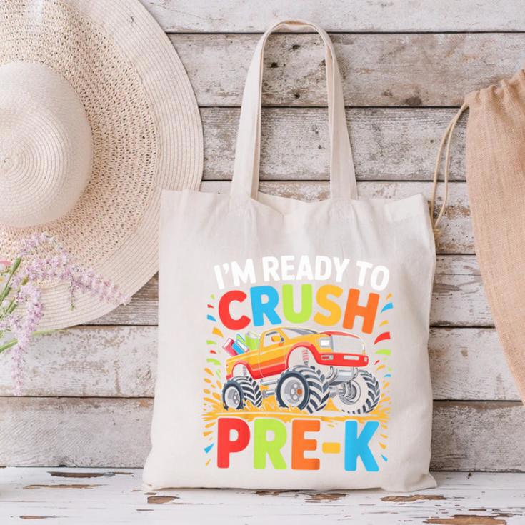Kids I'm Ready To Crush Pre-K Shirt Back To School PreK Boy Canvas Tote Bag