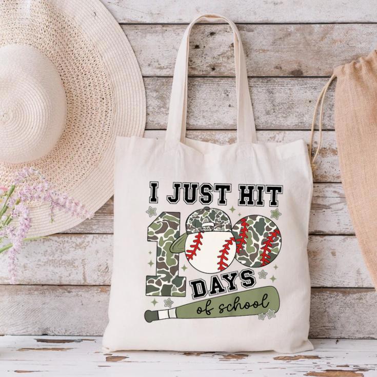 Kids I Just Hit 100 Days Boys 100 Days Of School Baseball Kids Canvas Tote Bag Kids I Just Hit 100 Days Boys 100 Days Of School Baseball Kids Canvas Tote Bag
