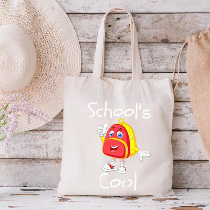 Kids School's Cool Saying Back To School For Kids Canvas Tote Bag Kids School's Cool Saying Back To School For Kids Canvas Tote Bag
