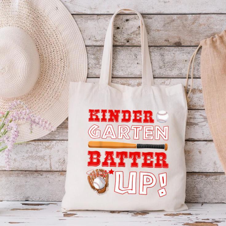 Kindergarten Batter Up Back To School Baseball Player Boys Canvas Tote Bag