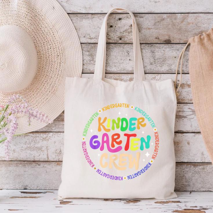 Kindergarten Crew Team Back To School 1st Day Of School Canvas Tote Bag