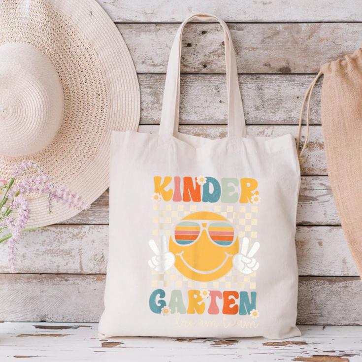 KinderGarten Dream Team Smile Retro Back To School Kinder Canvas Tote Bag KinderGarten Dream Team Smile Retro Back To School Kinder Canvas Tote Bag