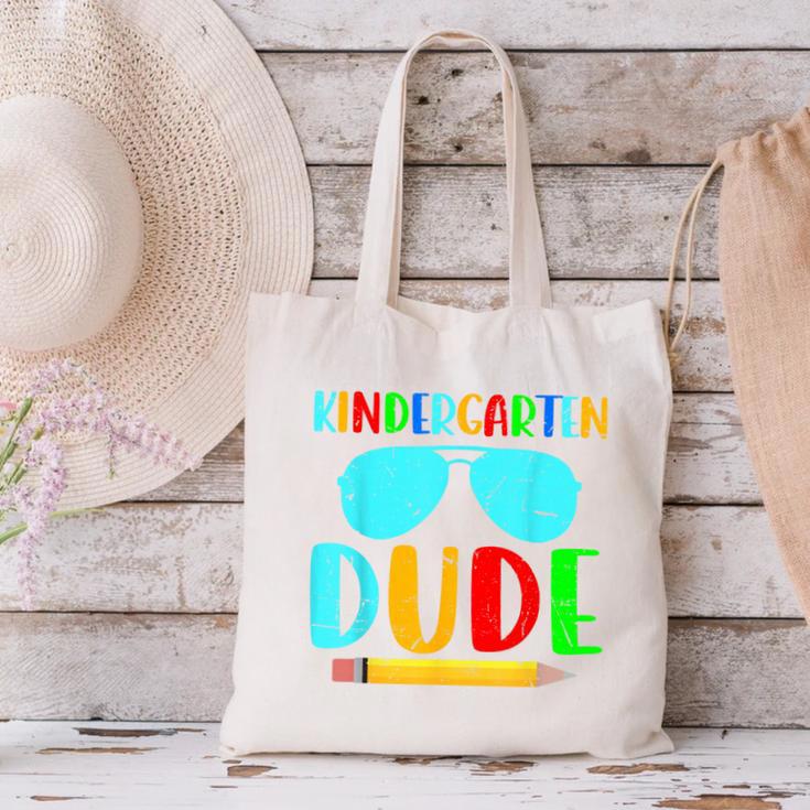 Kindergarten Dude First Day Back To School Kids Boys Canvas Tote Bag Kindergarten Dude First Day Back To School Kids Boys Canvas Tote Bag