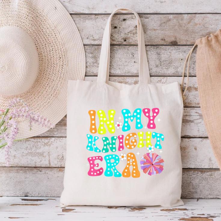 In My Knights Era Back To School Spirit Game Retro Groovy Canvas Tote Bag In My Knights Era Back To School Spirit Game Retro Groovy Canvas Tote Bag