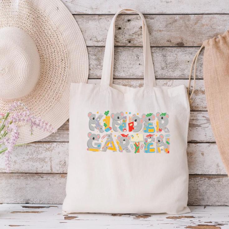 Koala Kindergarten Back To School Kids Boys Girls Premium Tri-Blend Canvas Tote Bag Koala Kindergarten Back To School Kids Boys Girls Premium Tri-Blend Canvas Tote Bag