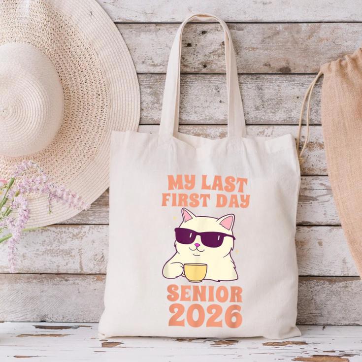 My Last First Day Senior 2026 Cat Back To School Class 2026 Canvas Tote Bag