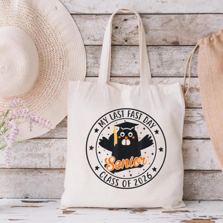 My Last First Day Senior 2026 Cat Back To School Cool Class Canvas Tote Bag