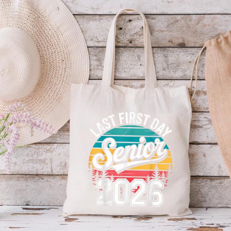 My Last First Day Senior 2026 Vintage Back To School Canvas Tote Bag My Last First Day Senior 2026 Vintage Back To School Canvas Tote Bag