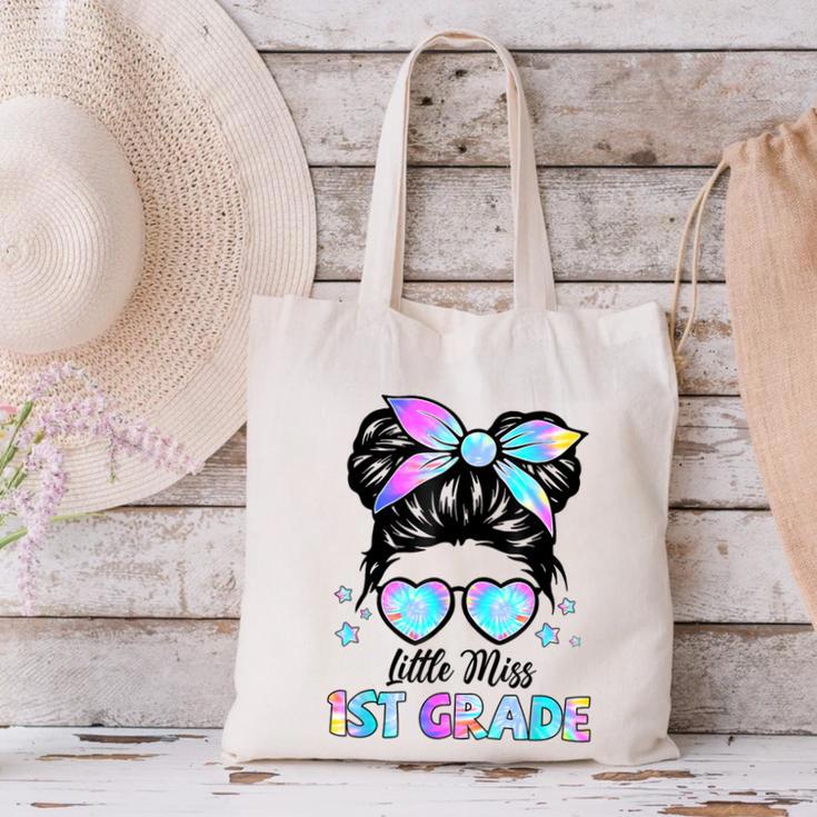 Little Miss 1st Grade Messy Bun Back To School Girls Kids Canvas Tote Bag Little Miss 1st Grade Messy Bun Back To School Girls Kids Canvas Tote Bag