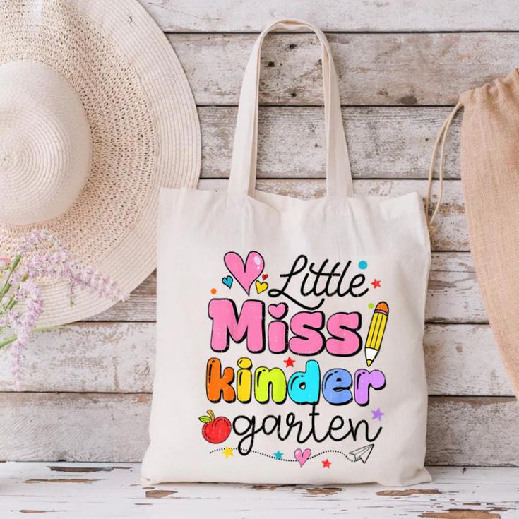 Little Miss Kindergarten Back To School Cute Kinder Girls Canvas Tote Bag Little Miss Kindergarten Back To School Cute Kinder Girls Canvas Tote Bag