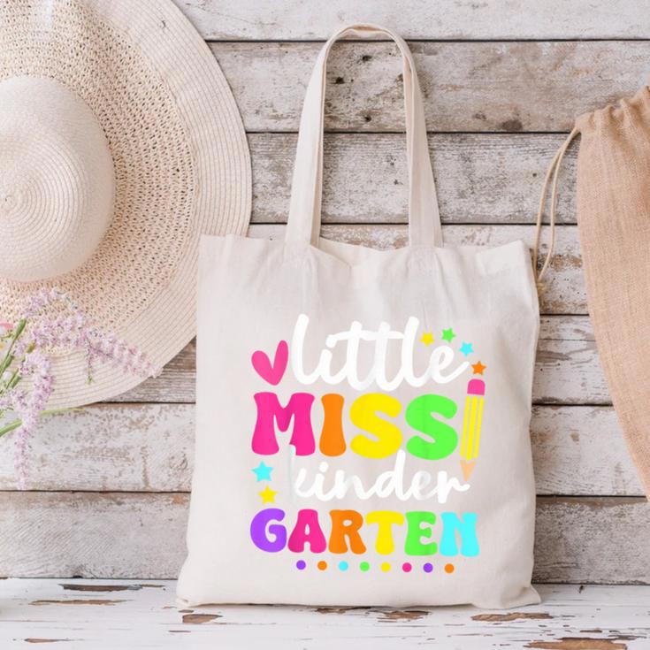 Little Miss Kindergarten Kids Girls Pencil Back To School Canvas Tote Bag Little Miss Kindergarten Kids Girls Pencil Back To School Canvas Tote Bag