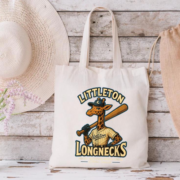 Littleton Longnecks Retro Minor League Baseball Canvas Tote Bag Littleton Longnecks Retro Minor League Baseball Canvas Tote Bag