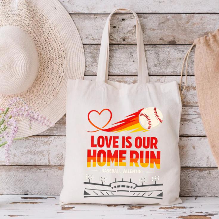 Love Is Our Home Run Baseball Valentine Couple Canvas Tote Bag Love Is Our Home Run Baseball Valentine Couple Canvas Tote Bag