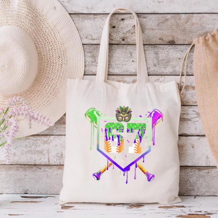 Mardi Gras Baseball Carnival Party Ice Cream Drip Boys Canvas Tote Bag Mardi Gras Baseball Carnival Party Ice Cream Drip Boys Canvas Tote Bag