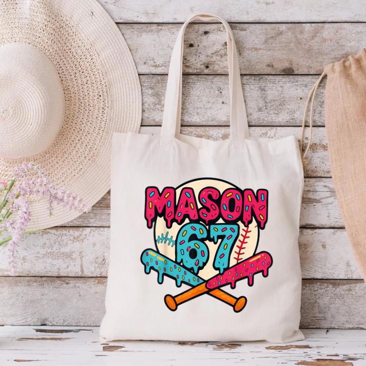 Mason 67 Ice Cream Drip Baseball Meme Graphics Canvas Tote Bag Mason 67 Ice Cream Drip Baseball Meme Graphics Canvas Tote Bag