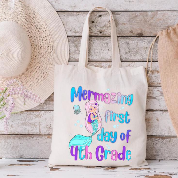 Mermazing First Day Of Fourth Grade Back To School Mermaid Premium Tri-Blend Canvas Tote Bag Mermazing First Day Of Fourth Grade Back To School Mermaid Premium Tri-Blend Canvas Tote Bag