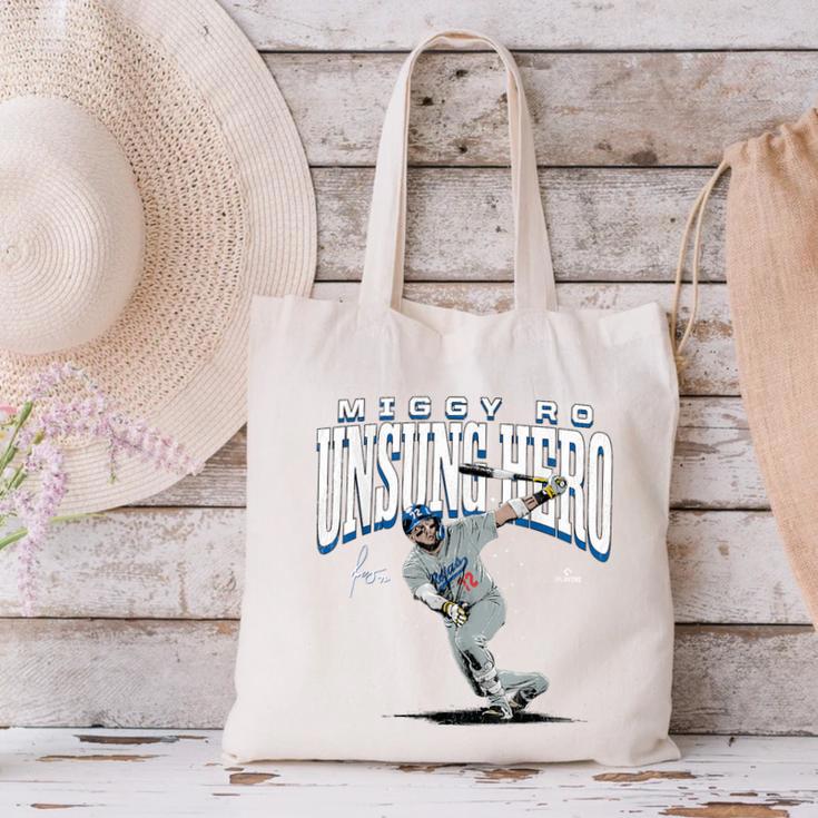 Miguel Rojas Unsung Hero Los Angeles Baseball MLBPA Canvas Tote Bag Miguel Rojas Unsung Hero Los Angeles Baseball MLBPA Canvas Tote Bag