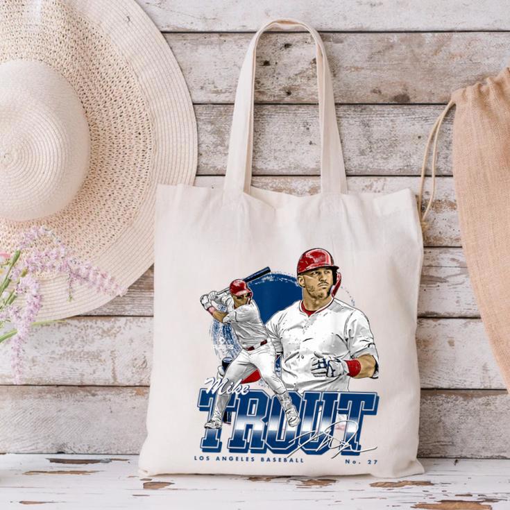 Mike Trout Los Angeles A MLB Baseball Players MLBMTR302N Canvas Tote Bag Mike Trout Los Angeles A MLB Baseball Players MLBMTR302N Canvas Tote Bag