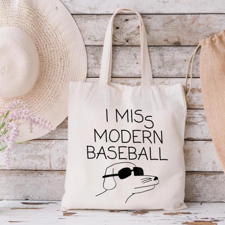 I Miss Modern Baseball Vintage Baseball Meme Tee Canvas Tote Bag I Miss Modern Baseball Vintage Baseball Meme Tee Canvas Tote Bag