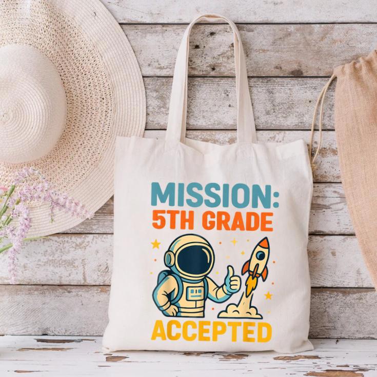Mission Fifth 5th Grade Accepted Back To School Vintage Canvas Tote Bag