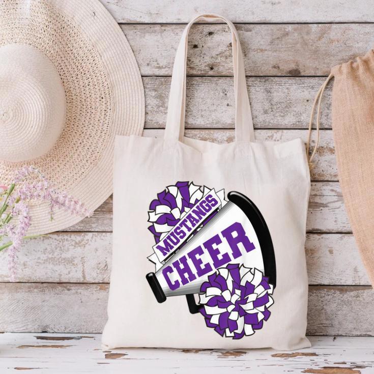 Mustangs Cheer Back To School Cheerleading Spirit P Canvas Tote Bag Mustangs Cheer Back To School Cheerleading Spirit P Canvas Tote Bag