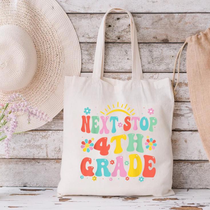 Next Stop 4th Grade Graduation To Forth Grade Back To School Canvas Tote Bag Next Stop 4th Grade Graduation To Forth Grade Back To School Canvas Tote Bag