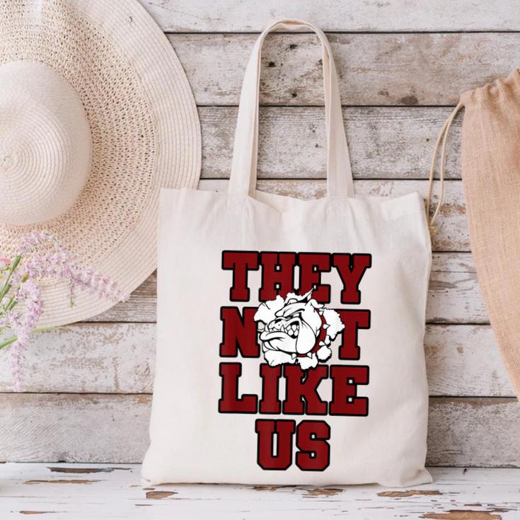 Not Like Bulldog Back To School Spirit M Canvas Tote Bag