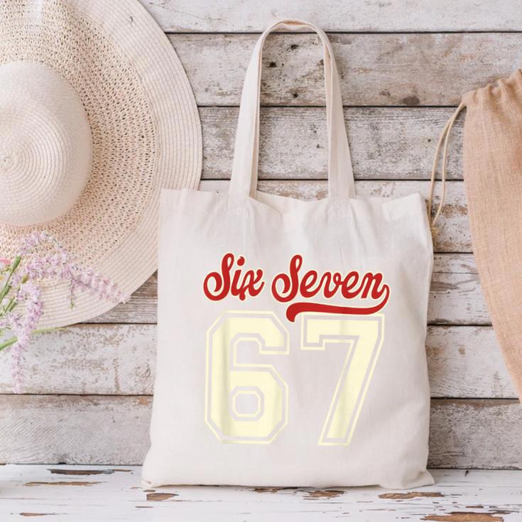 Number 67 Meme Six Seven Baseball Style Kids Boy Teen Canvas Tote Bag Number 67 Meme Six Seven Baseball Style Kids Boy Teen Canvas Tote Bag