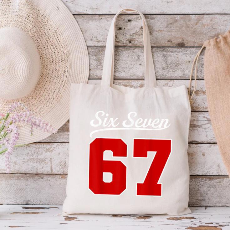 Number 67 Numbered Six Seven Baseball Jersey Style Team 67 Canvas Tote Bag Number 67 Numbered Six Seven Baseball Jersey Style Team 67 Canvas Tote Bag