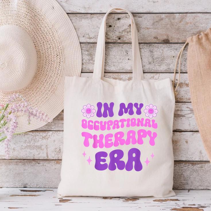 In My Occupational Therapy Era Groovy OT Back To School Canvas Tote Bag In My Occupational Therapy Era Groovy OT Back To School Canvas Tote Bag