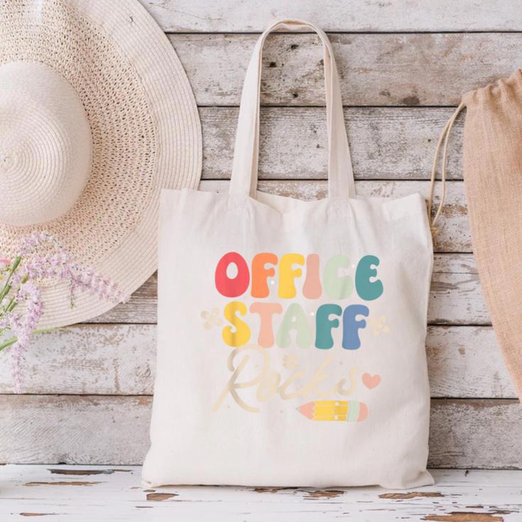 Office Staff Rocks Back To School Secretary Administrative Canvas Tote Bag Office Staff Rocks Back To School Secretary Administrative Canvas Tote Bag
