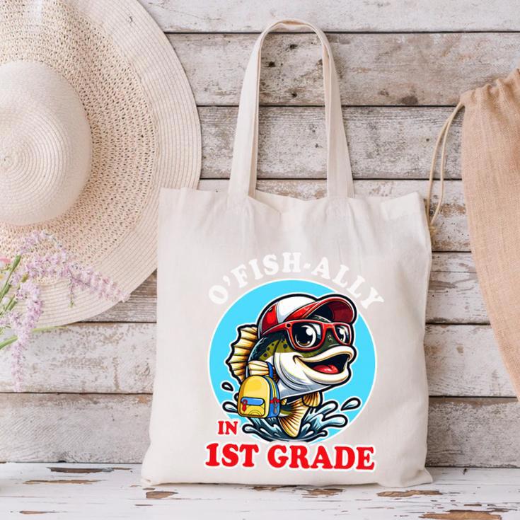 O’Fish-Ally a 1st Grade Mom Back To School Premium Tri-Blend Canvas Tote Bag
