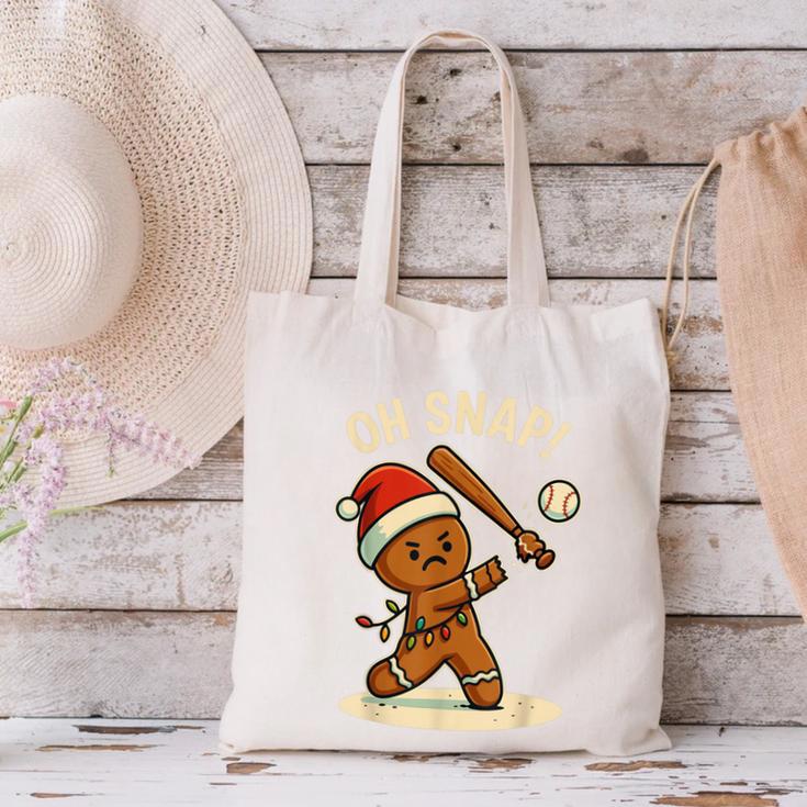 Oh Snap Gingerbreadman Baseball Christmas Men Boys Toddlers Canvas Tote Bag Oh Snap Gingerbreadman Baseball Christmas Men Boys Toddlers Canvas Tote Bag