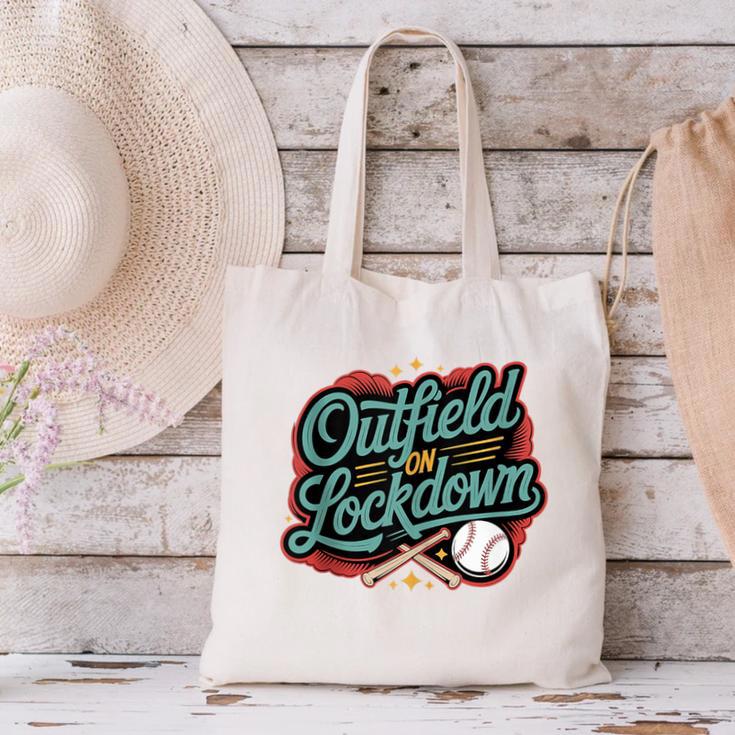 Outfield On Lockdown Baseball Defense Sports Canvas Tote Bag Outfield On Lockdown Baseball Defense Sports Canvas Tote Bag