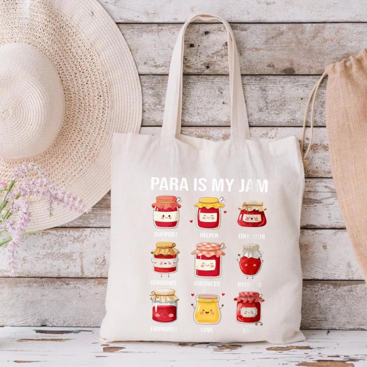 Parateaching Para Is My Jam Back To School For Paraeducator Canvas Tote Bag Parateaching Para Is My Jam Back To School For Paraeducator Canvas Tote Bag