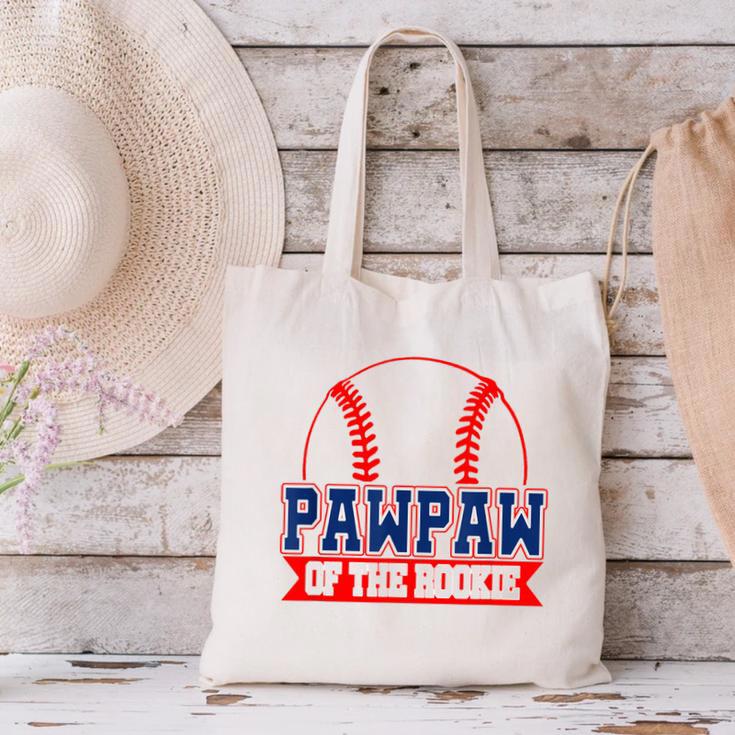 Pawpaw Rookie Of Year 1st Birthday Baseball Theme Matching Canvas Tote Bag