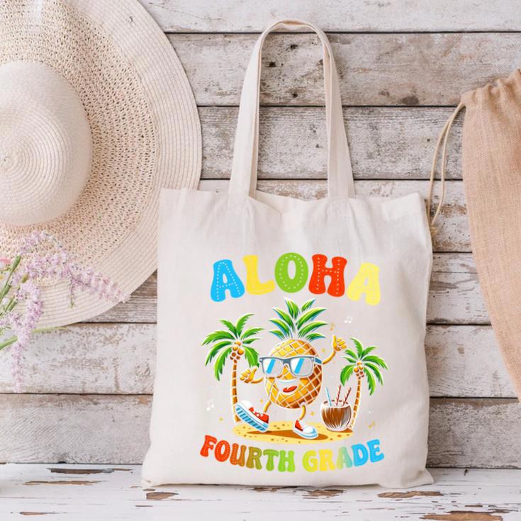 Pinapple Beach Back To School Day Aloha Fourth Grade Performance Canvas Tote Bag Pinapple Beach Back To School Day Aloha Fourth Grade Performance Canvas Tote Bag